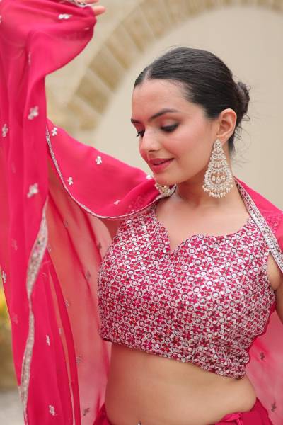 STELLA BY BANWERY DESIGNER GEORGETTE LEHENGA CHOLI WHOLESALER IN INDIA